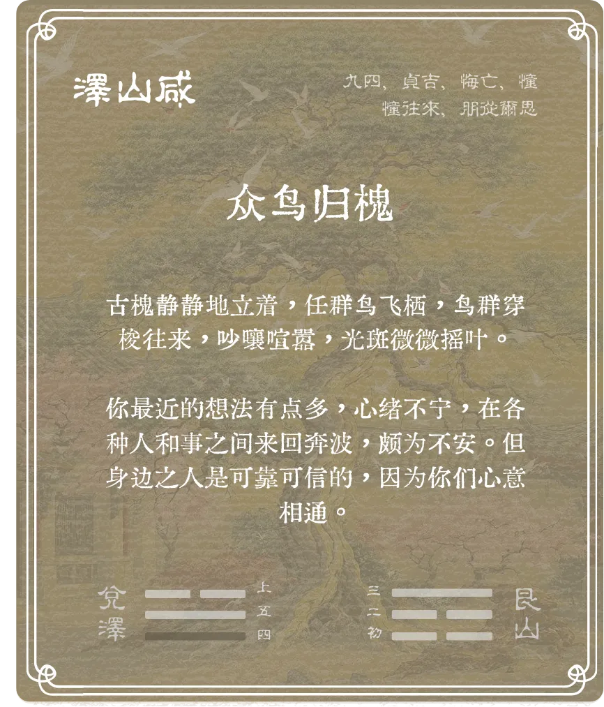 鹹卦九四爻背面