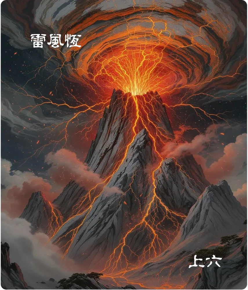 恒卦上六爻正面