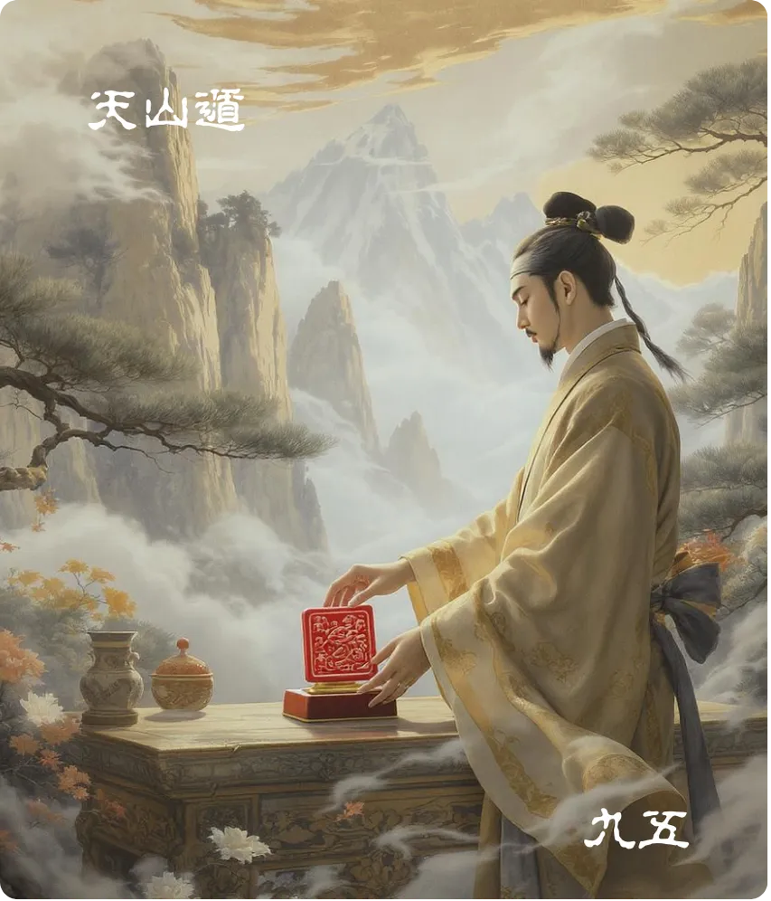 遁卦九五爻正面