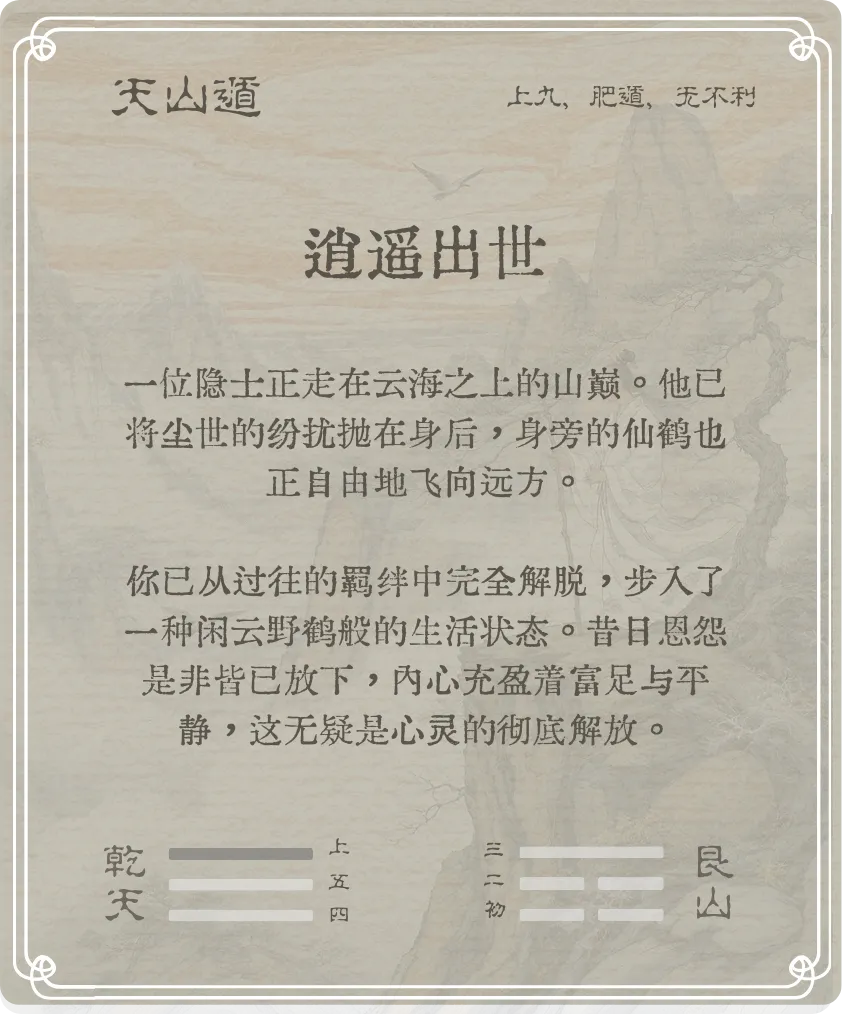 遁卦上九爻背面