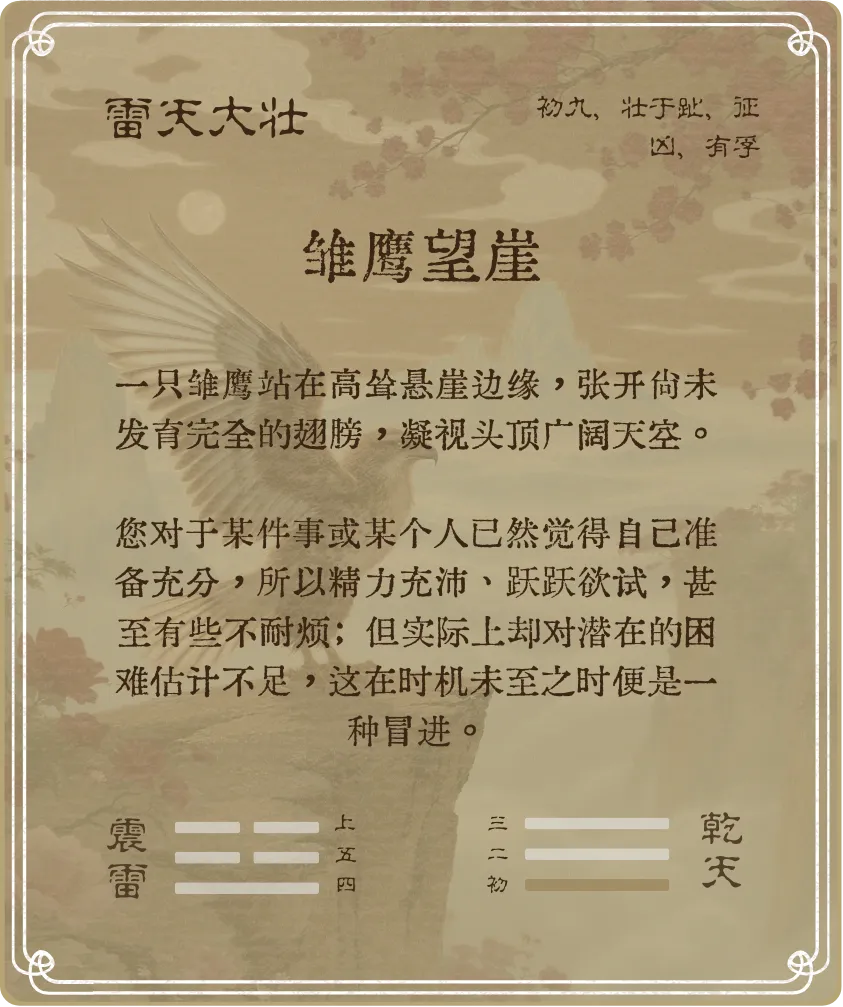 大壯卦初九爻背面