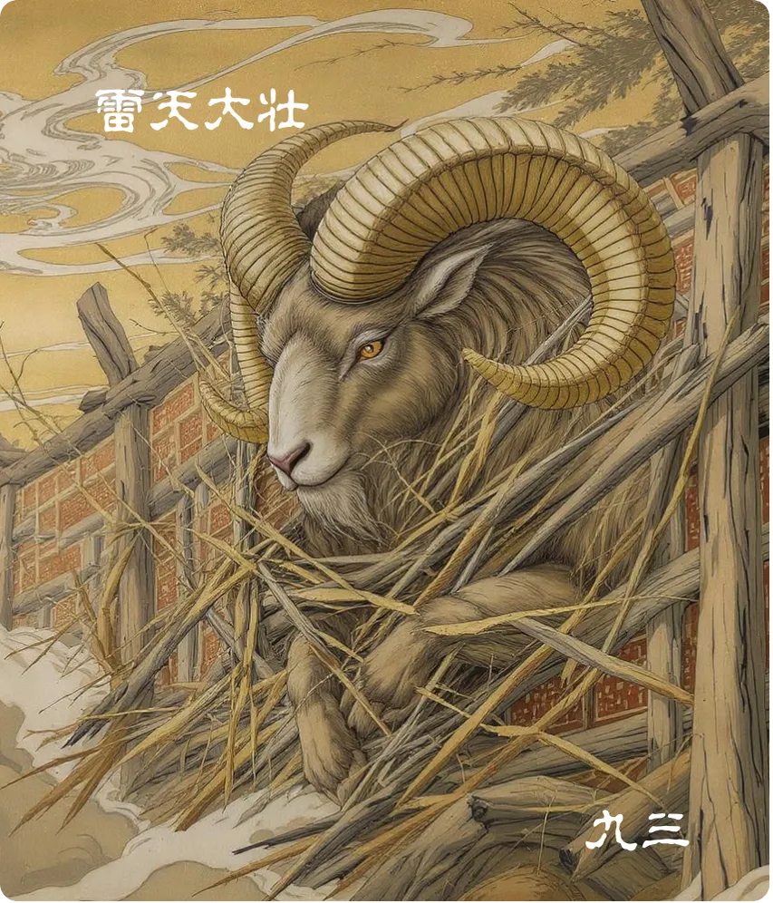 大壯卦九三爻正面