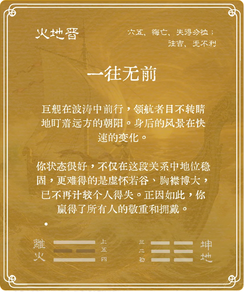 晋卦六五爻背面