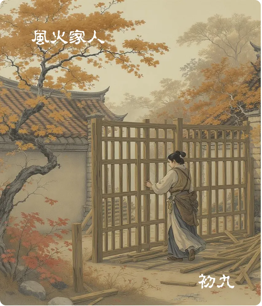 家人卦初九爻卡——闲有家悔亡