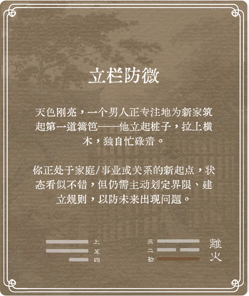 家人卦初九爻背面