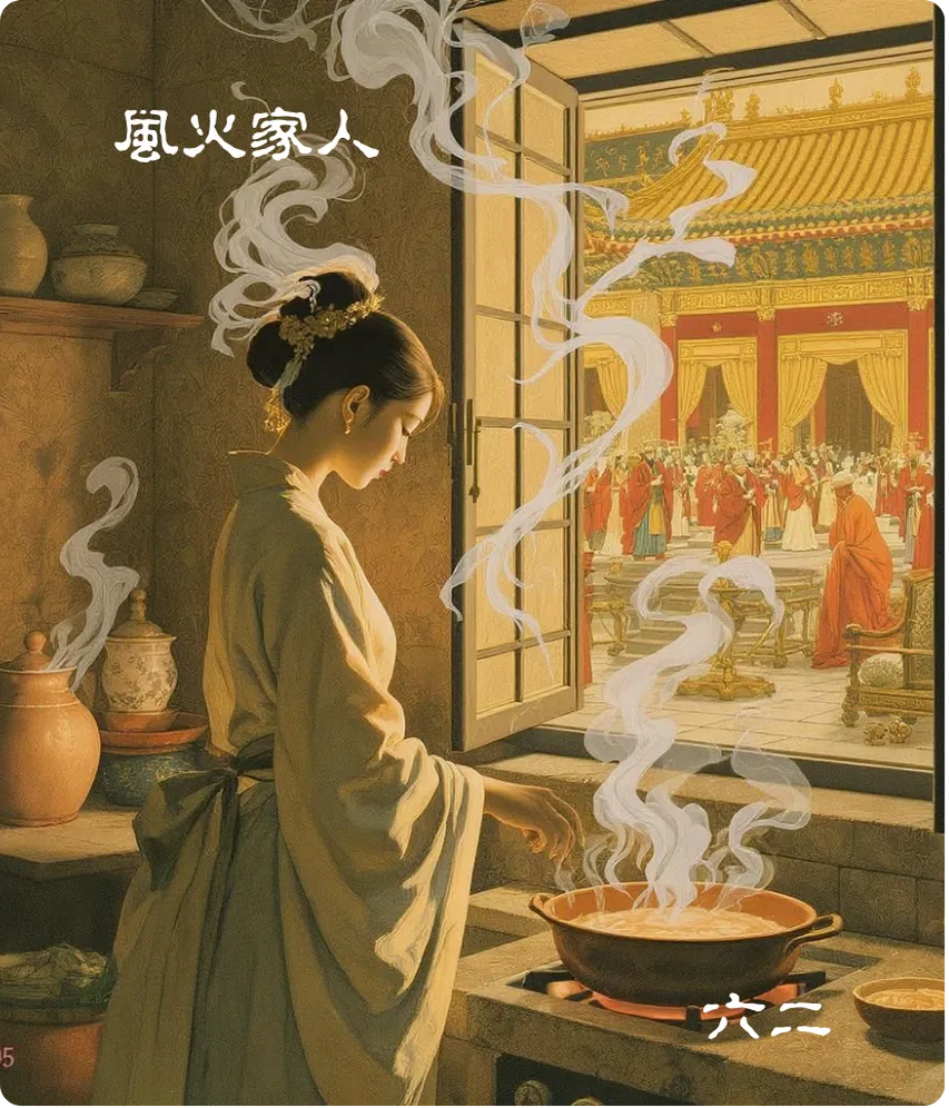 家人卦六二爻正面