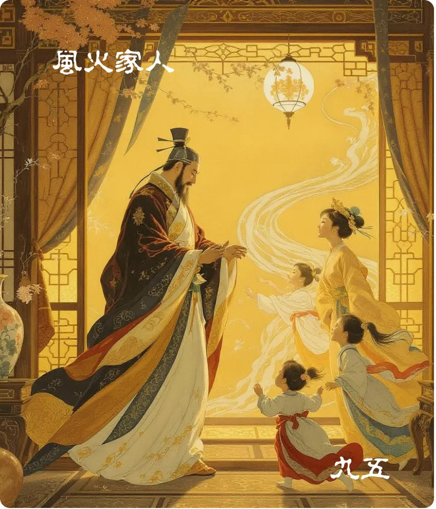 家人卦九五爻卡——王假有家交相爱