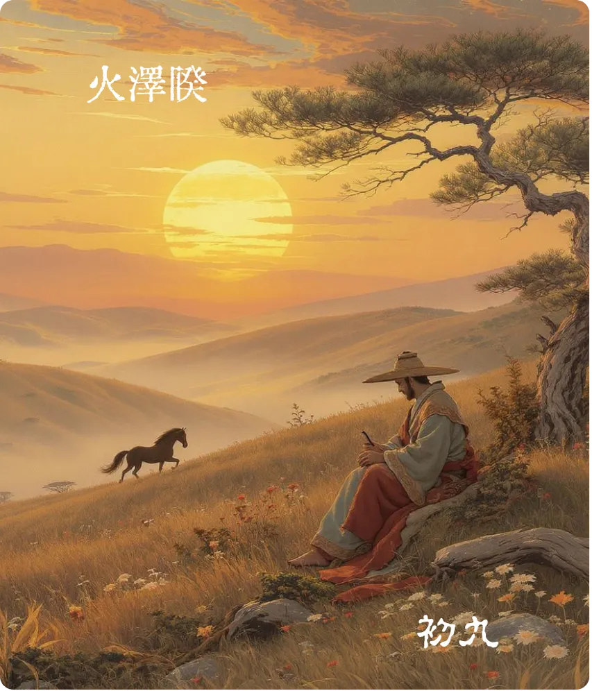 睽卦初九爻正面