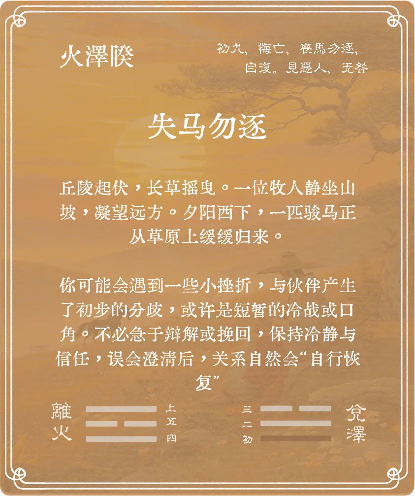 睽卦初九爻背面