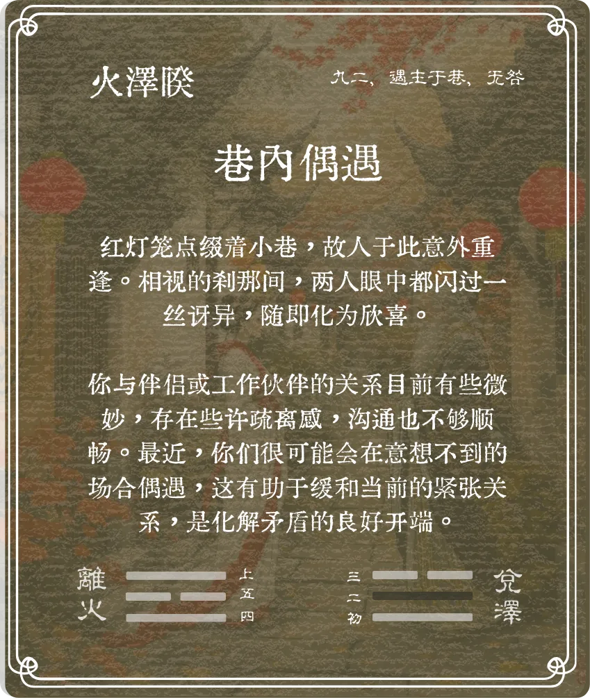 睽卦九二爻背面