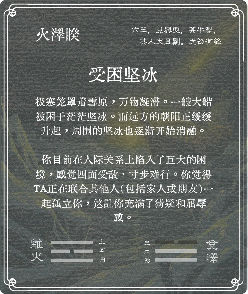 睽卦六三爻背面