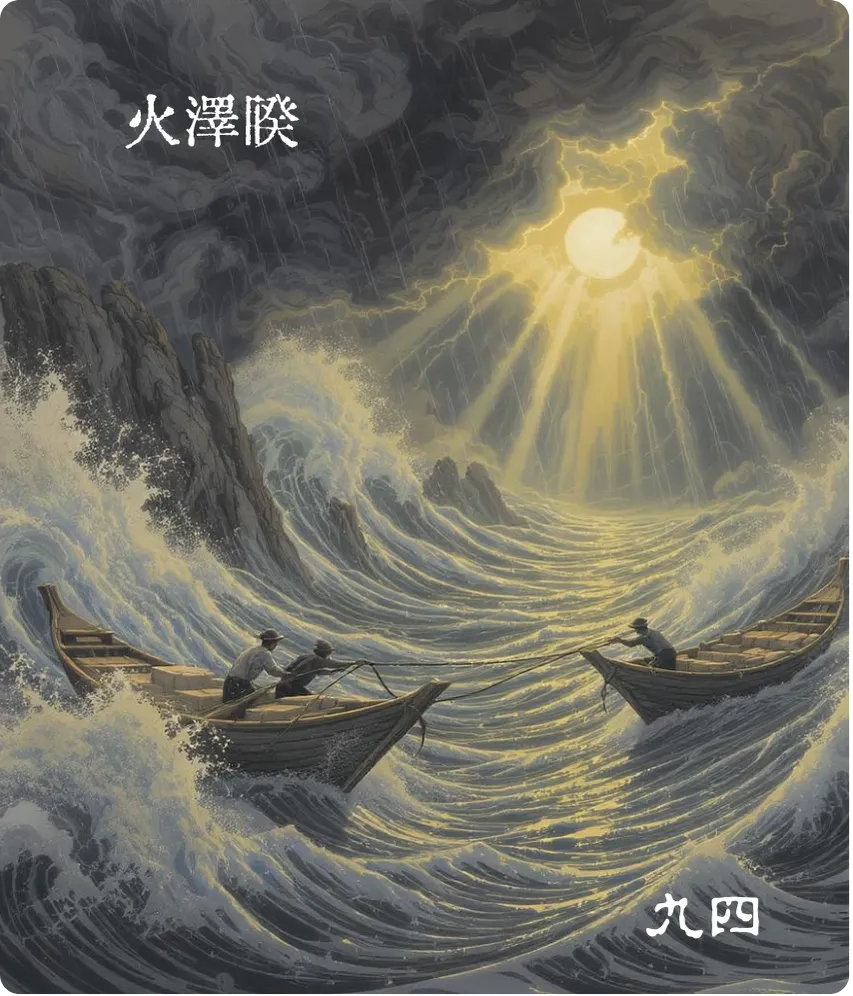 睽卦九四爻正面