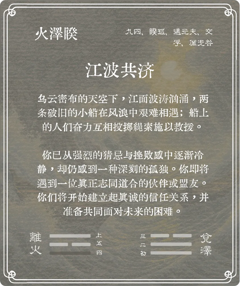 睽卦九四爻背面