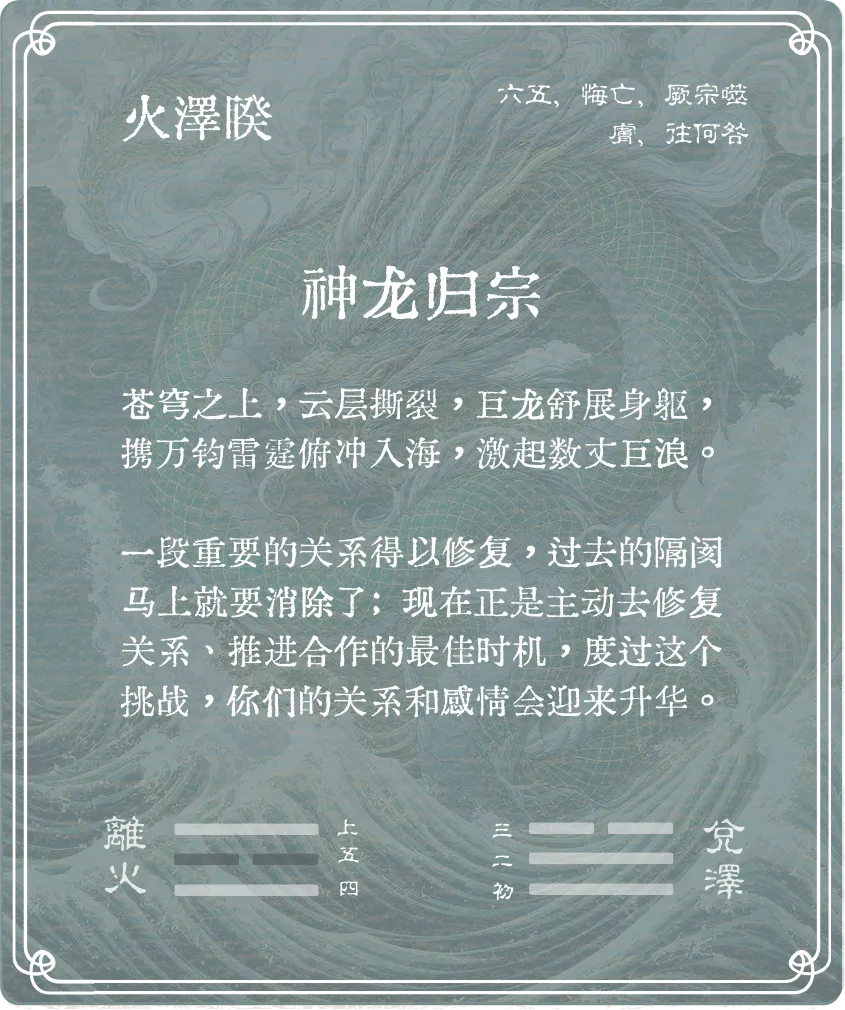 睽卦六五爻背面