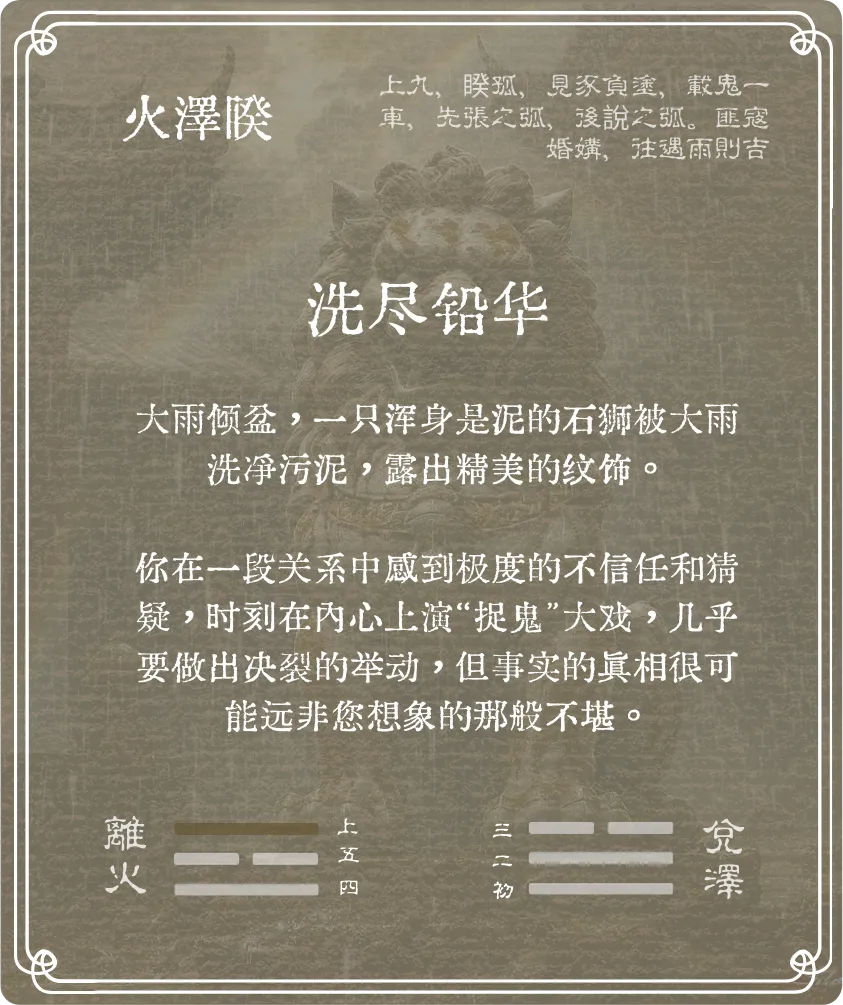 睽卦上九爻背面