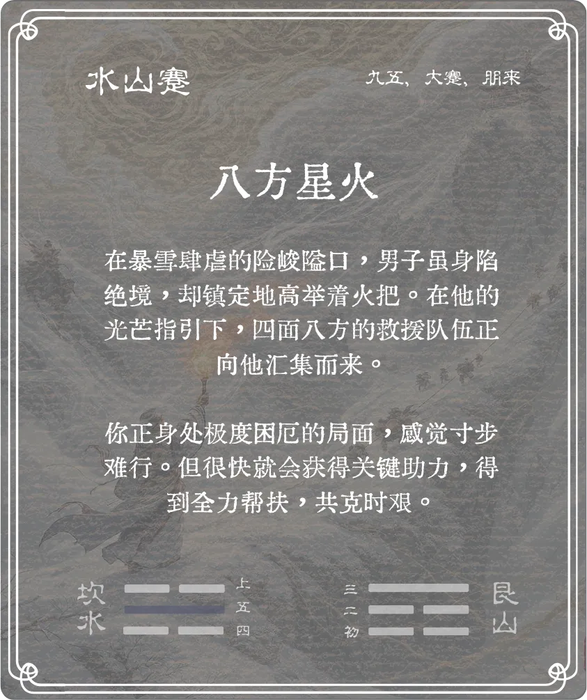 蹇卦九五爻背面