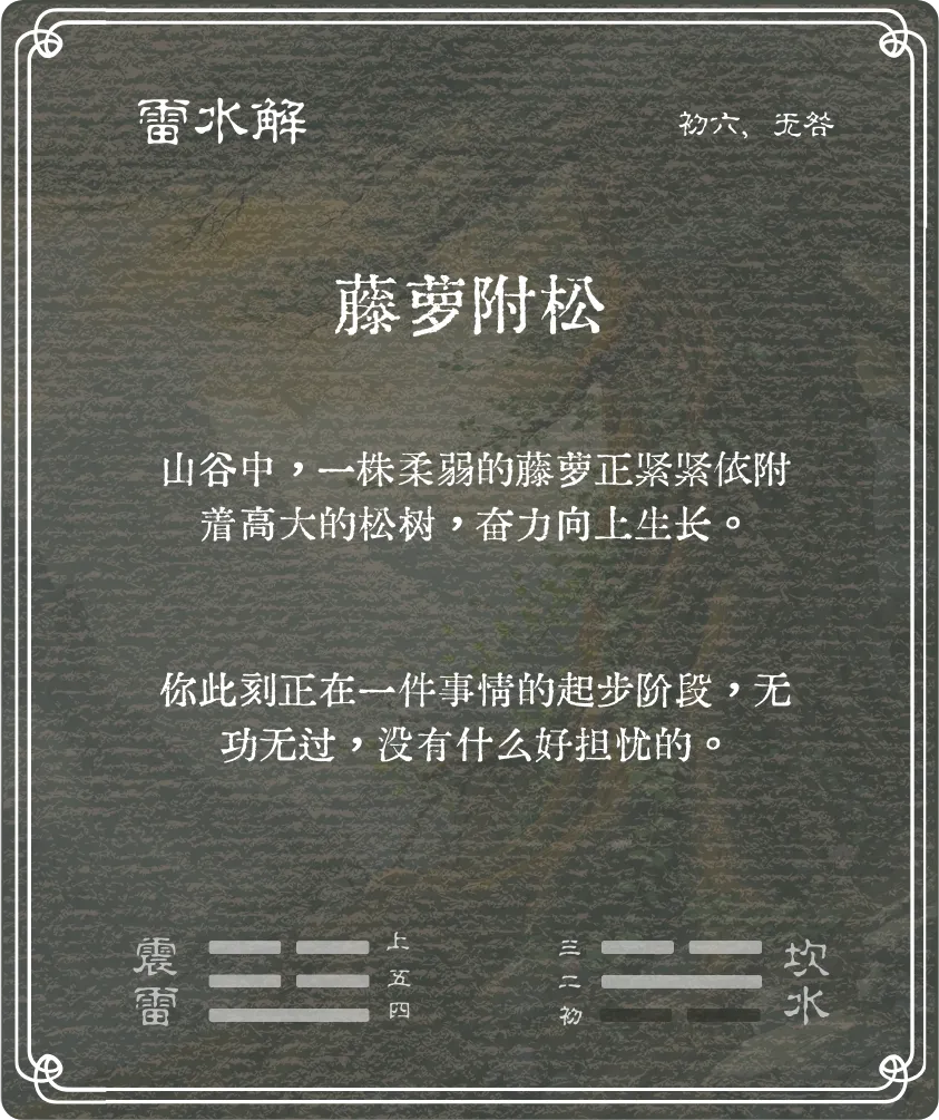 解卦初六爻背面