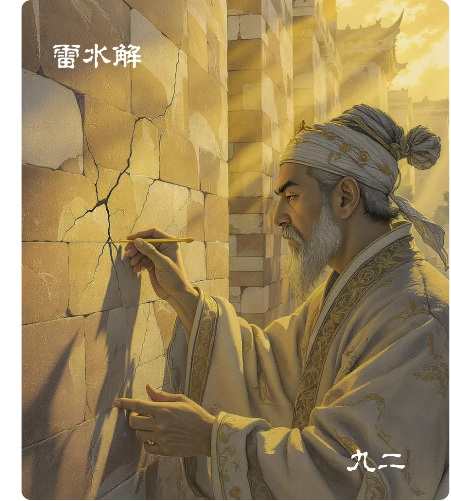 解卦九二爻正面