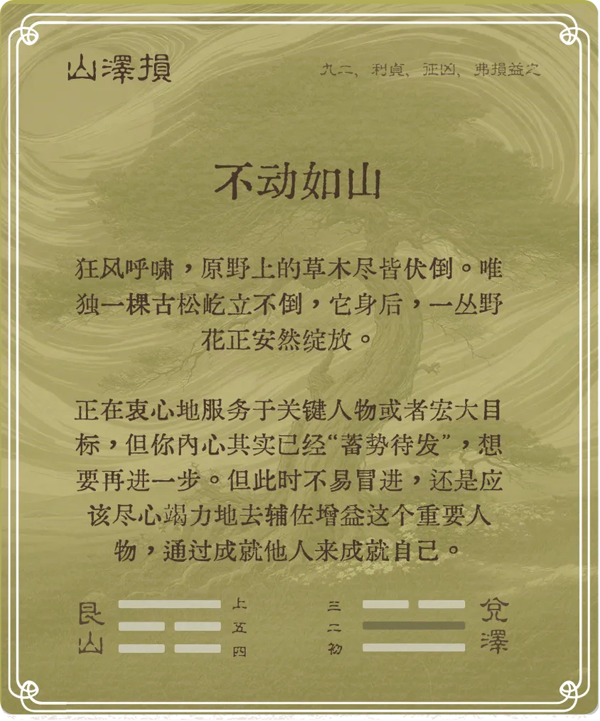 损卦九二爻背面