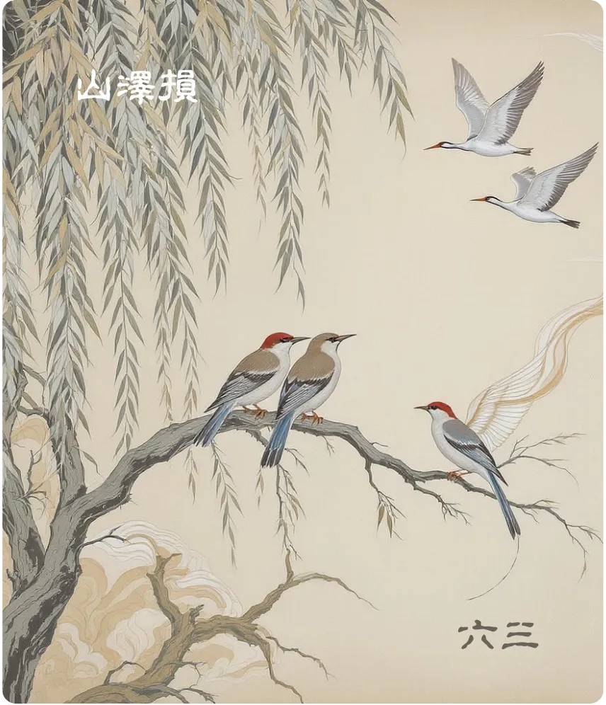 损卦六三爻卡——三人行则损一人