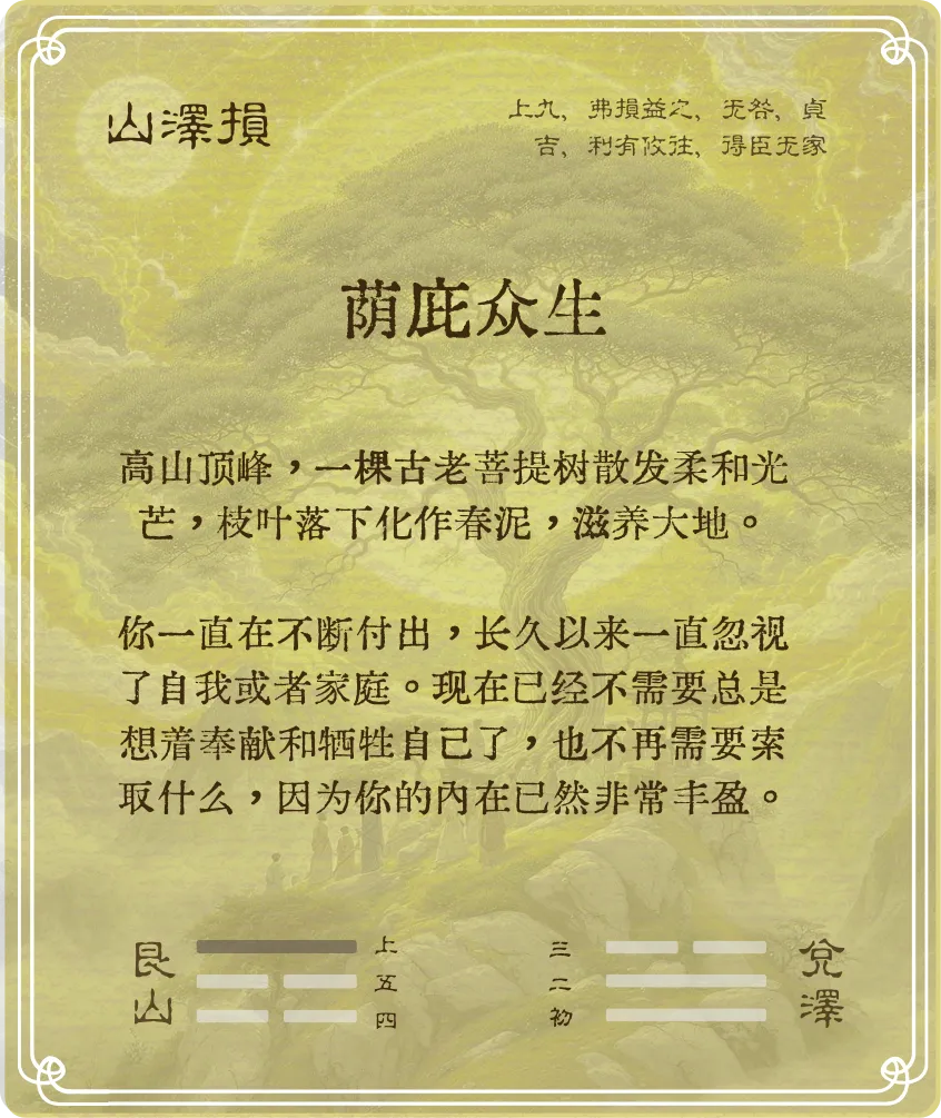 损卦上九爻背面