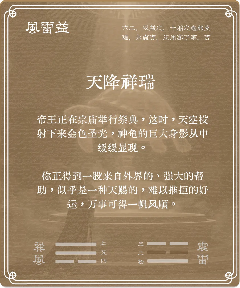 益卦六二爻背面