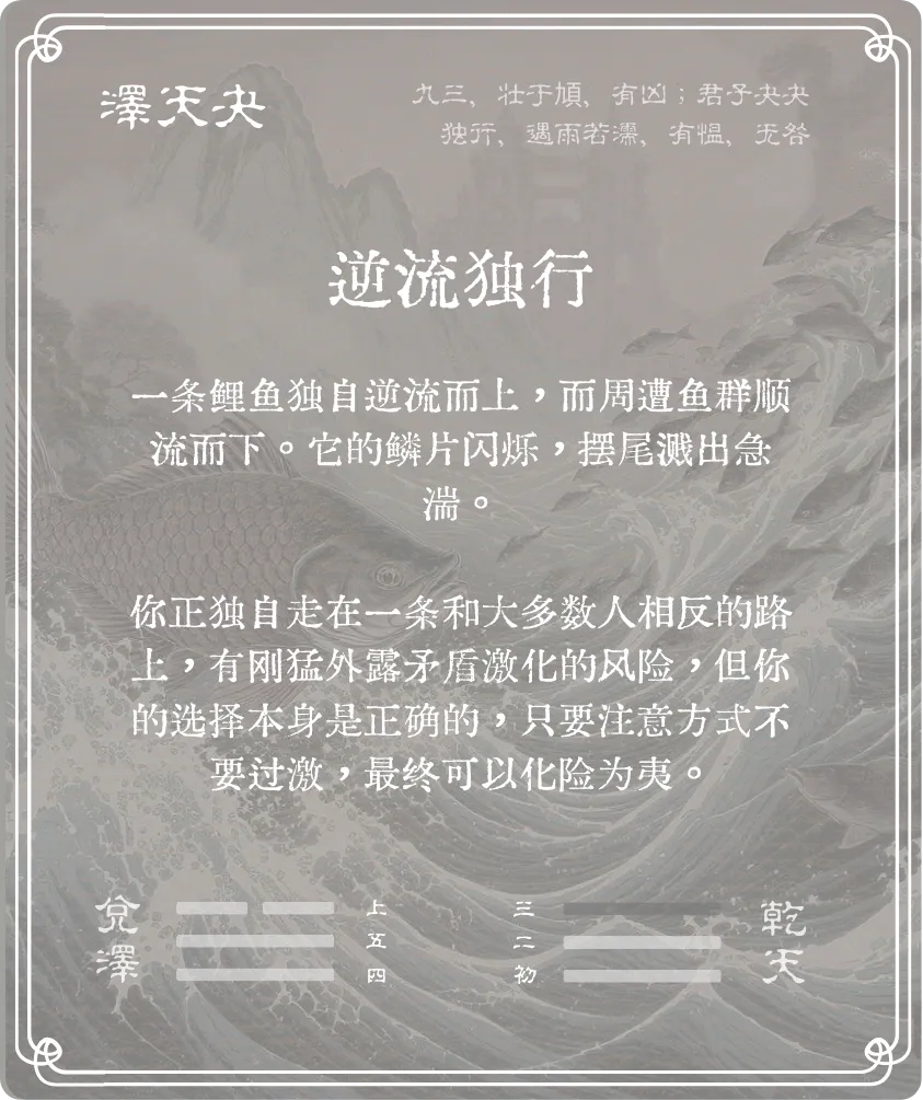 夬卦九三爻背面