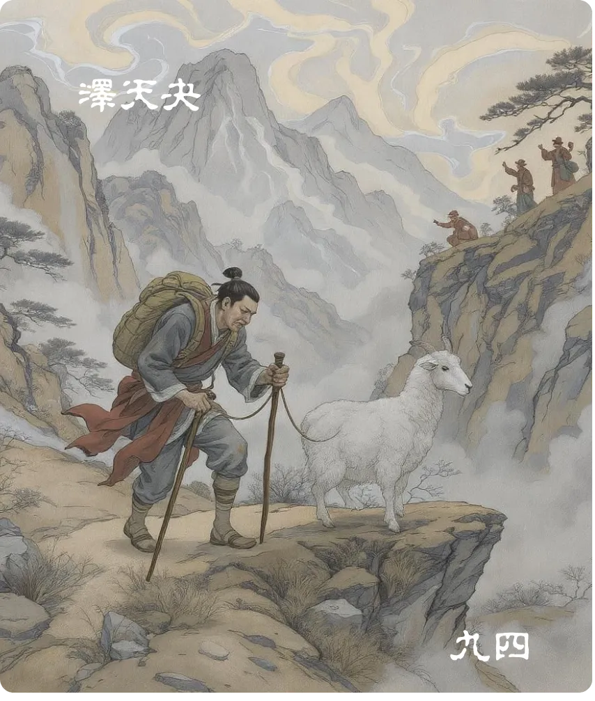 夬卦九四爻卡——臀无肤其行次且