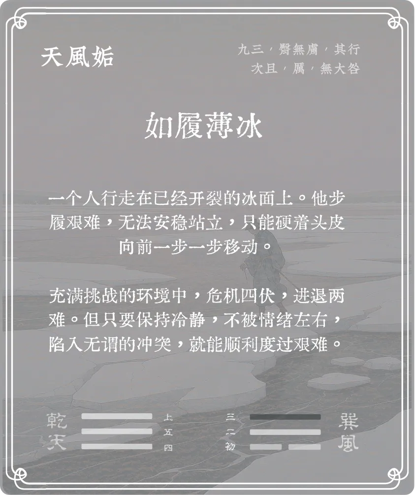 姤卦九三爻背面