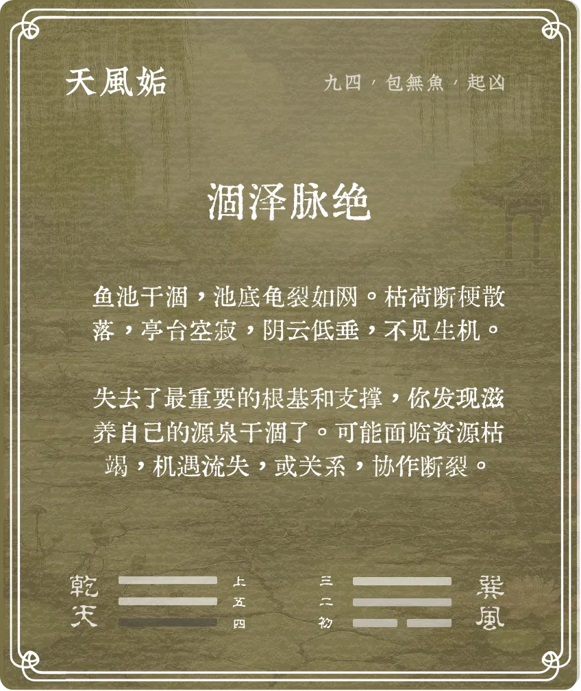 姤卦九四爻背面