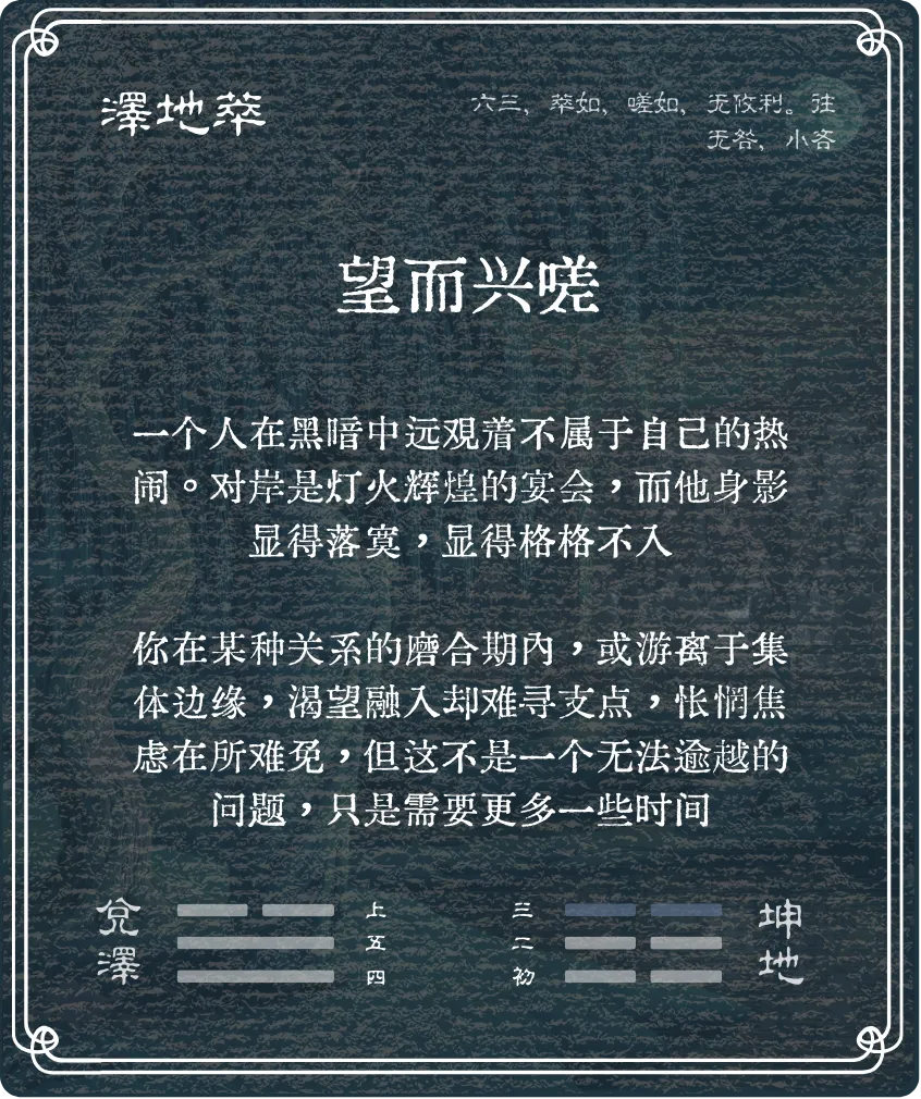 萃卦六三爻背面