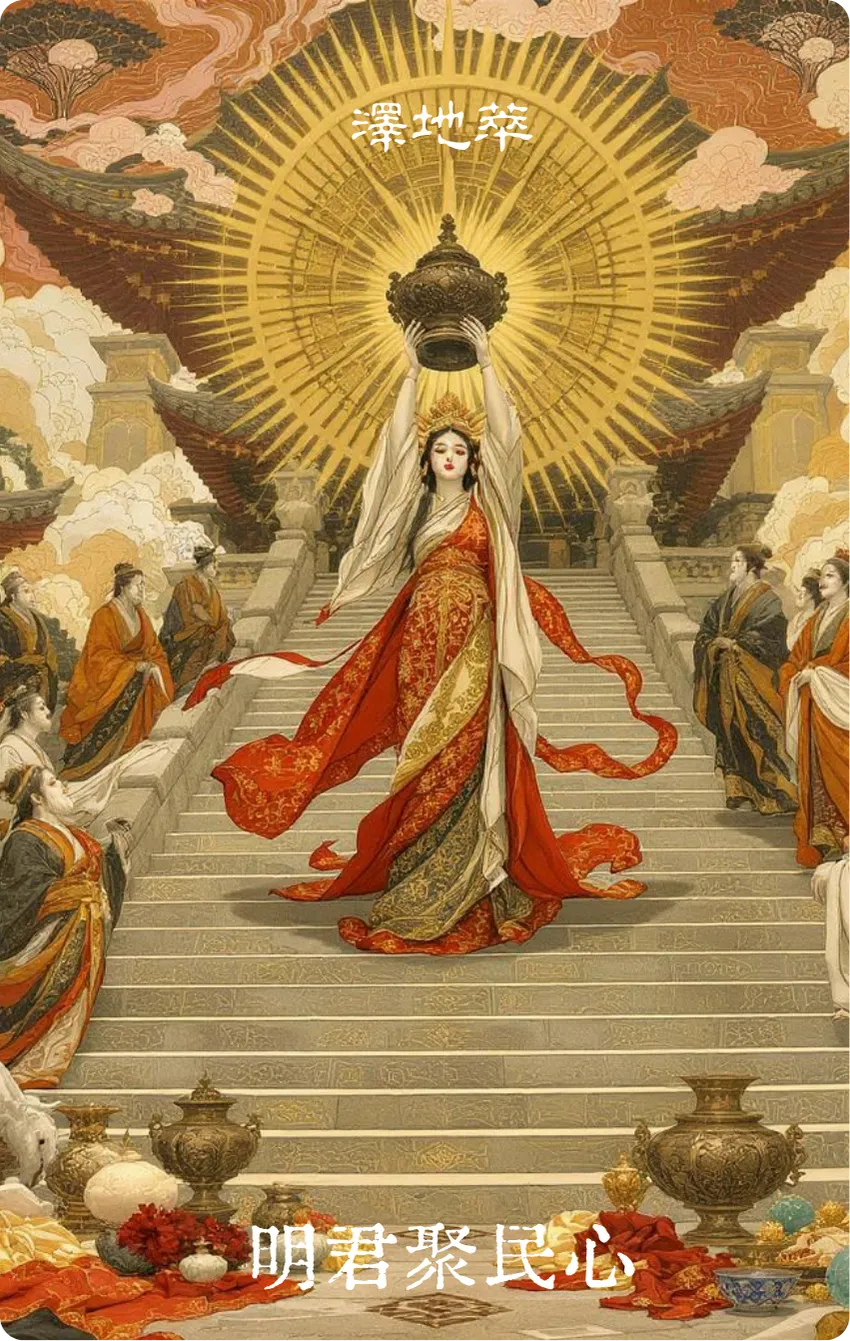 萃卦卡牌正面——荟萃·明君聚民心