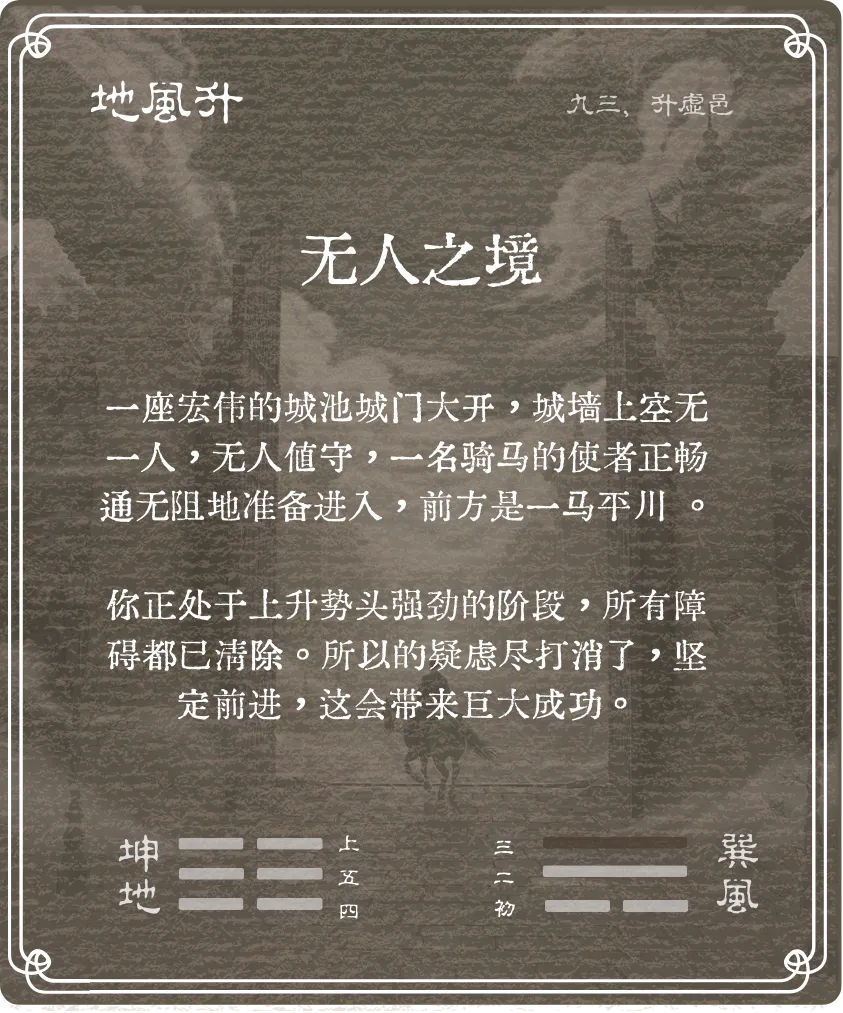 升卦九三爻背面