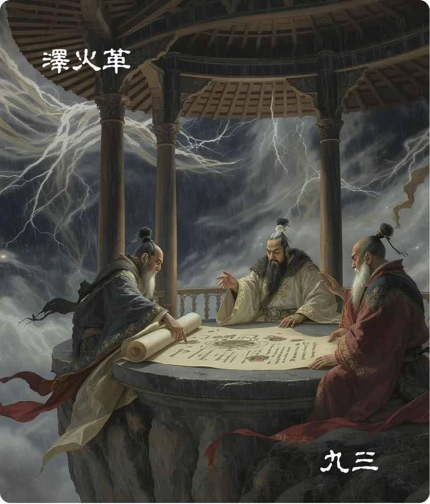 革卦九三爻卡——革言三就