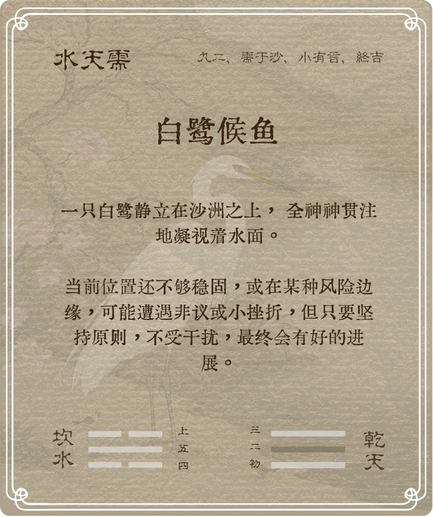 需卦九二爻背面