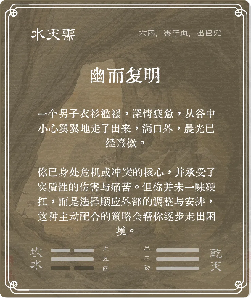 需卦六四爻背面