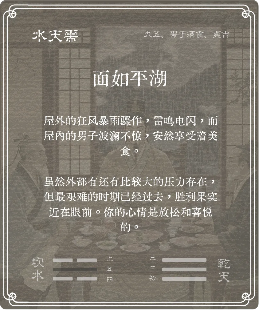 需卦九五爻背面