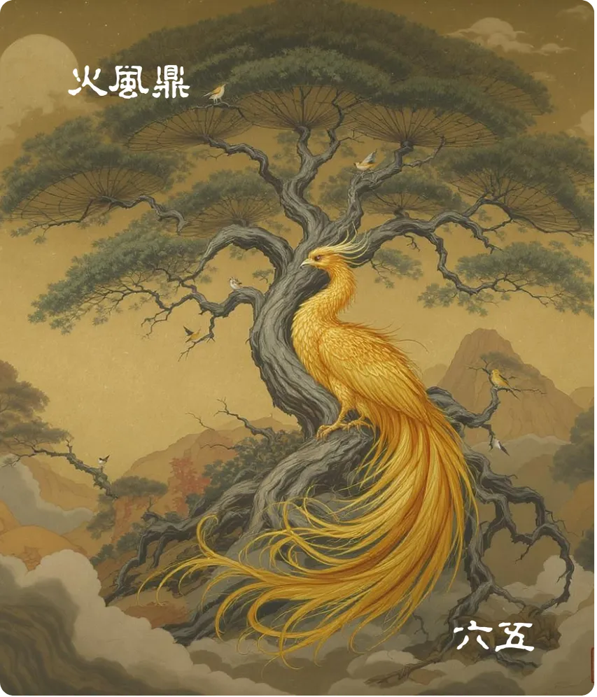 鼎卦六五爻卡——鼎黄耳金铉