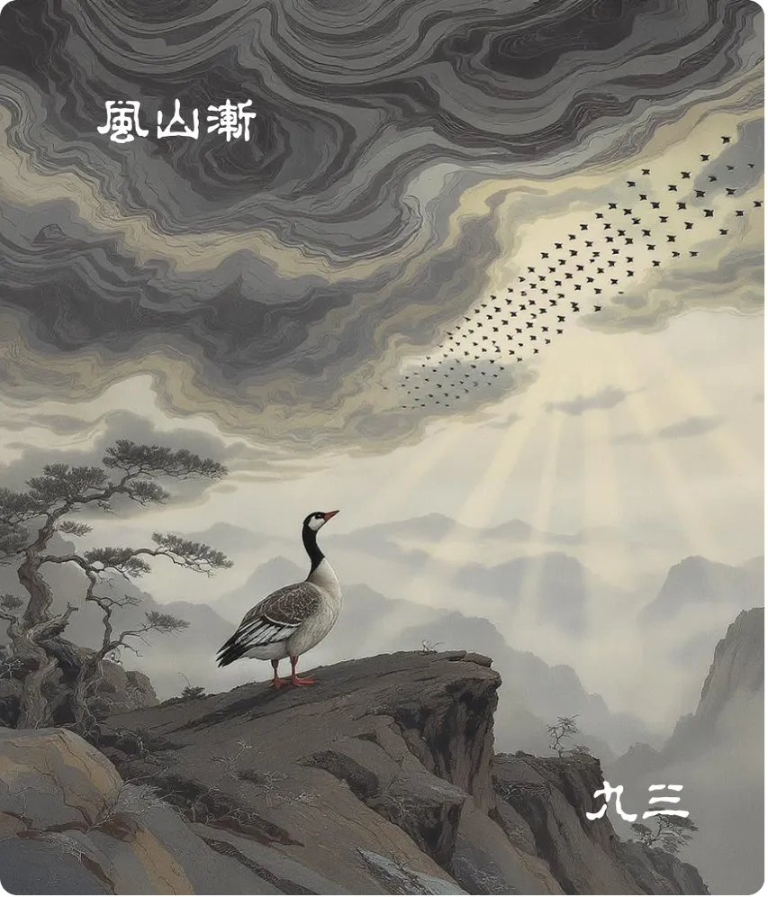 渐卦九三爻卡——鸿渐于陆