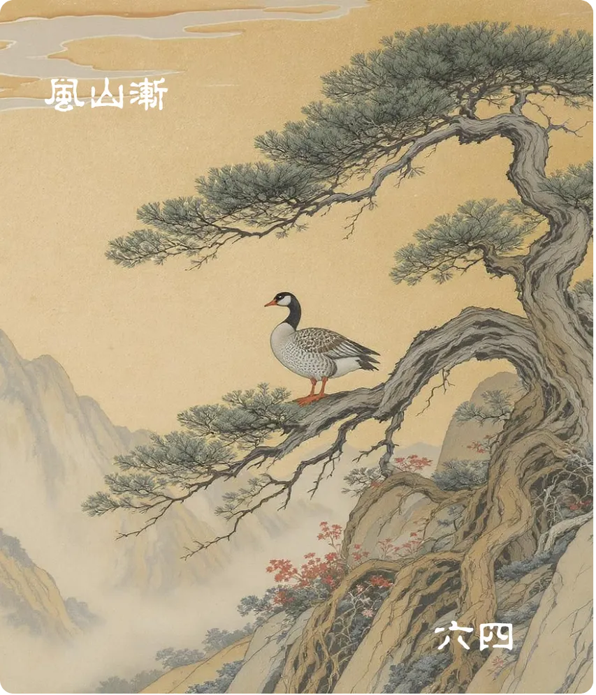 渐卦六四爻卡——鸿渐于木