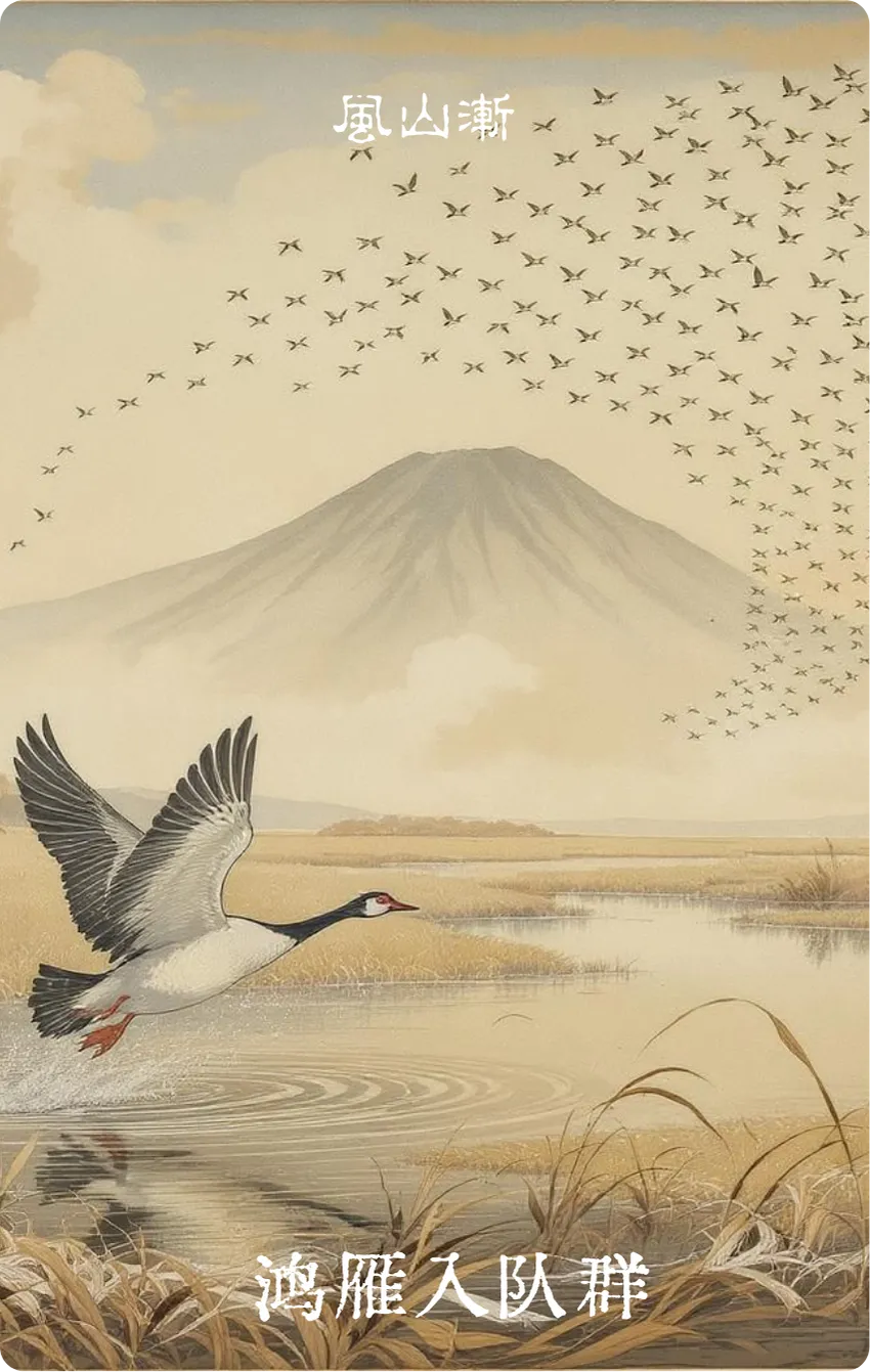 渐卦卡牌正面——渐进·鸿雁入队群