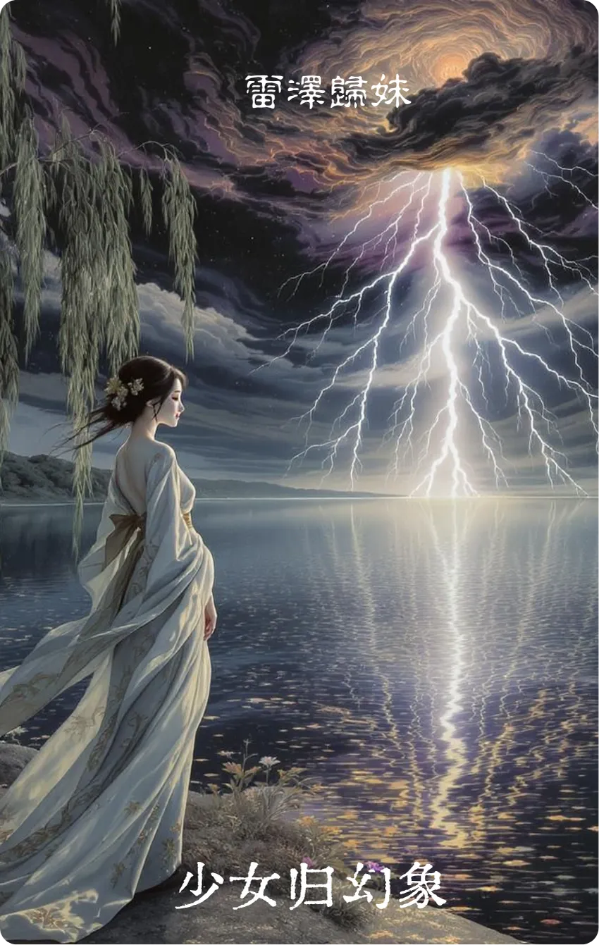 归妹卦 card 正面——错位·少女归幻象