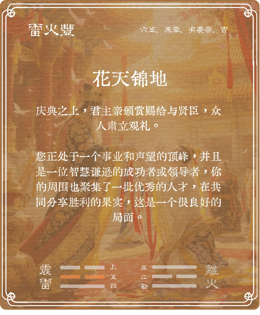 豐卦六五爻背面