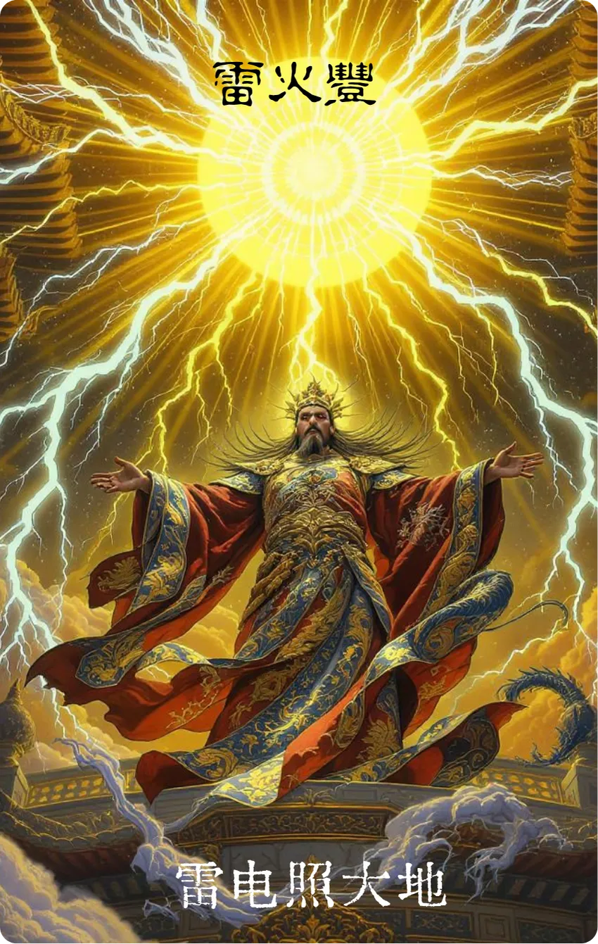 丰卦卡牌正面——丰盛·雷电照大地