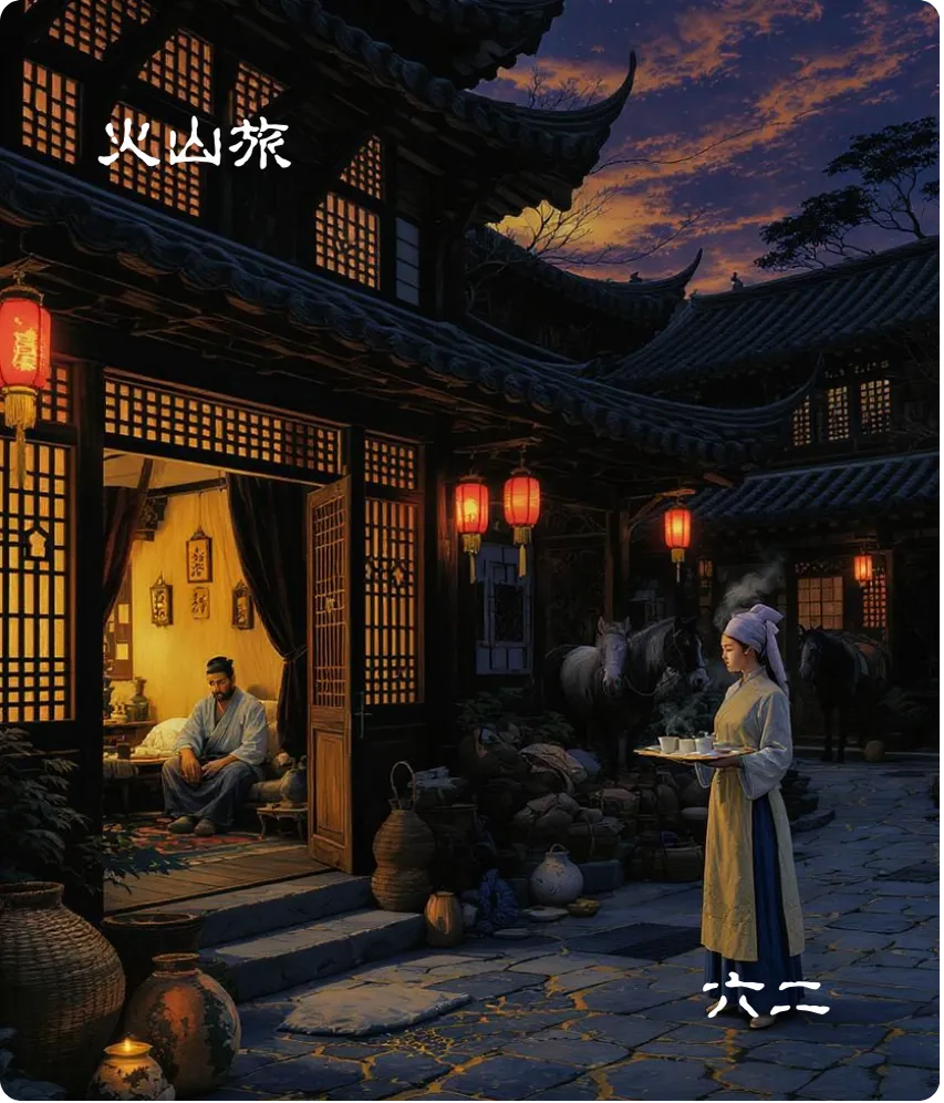 旅卦六二爻卡——旅即次