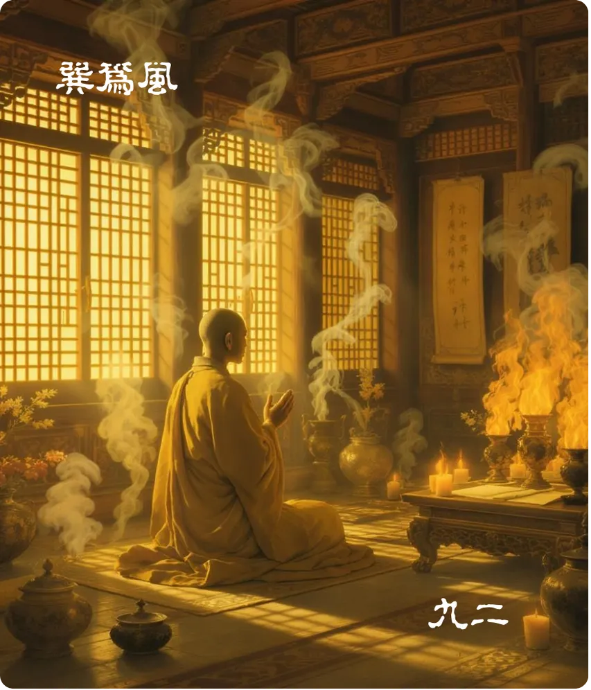 巽卦九二爻卡——巽在床下