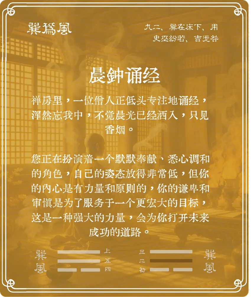 巽卦九二爻背面