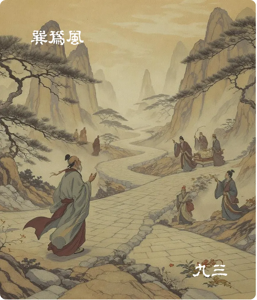 巽卦九三爻卡——频巽