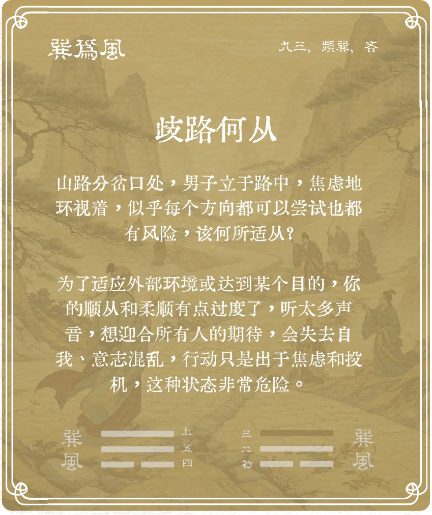 巽卦九三爻背面