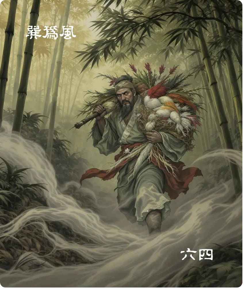 巽卦六四爻卡——田获三品